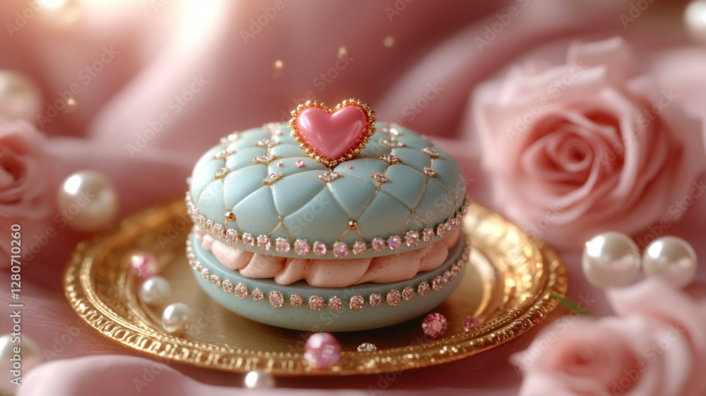 Fototapeta premium Macron designed with gems