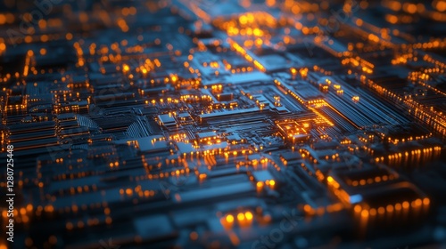 Professional Image Holographic Artificial Intelligence With Glowing