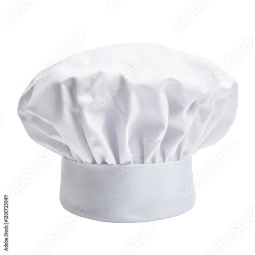 White Chefs Hat on White Background on transparent background. photo