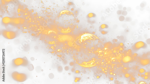 a bunch of bubbles floating in the air