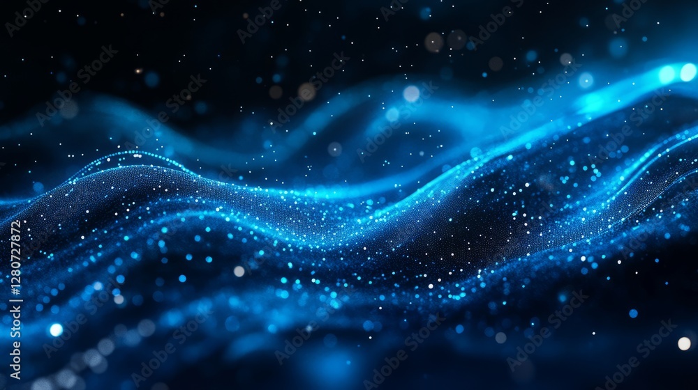 Abstract Blue Data Stream Motion 3