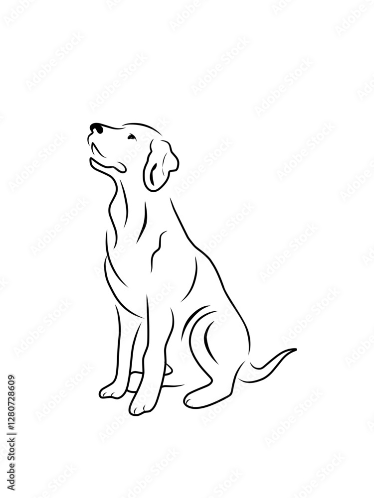 Obraz premium Vector silhouette of dog on black. dog logo design, dog icon design for any business, Cat or dog paw icon. Paw icon. pets design, animals,
