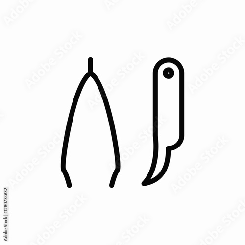 forceps icon vector sign