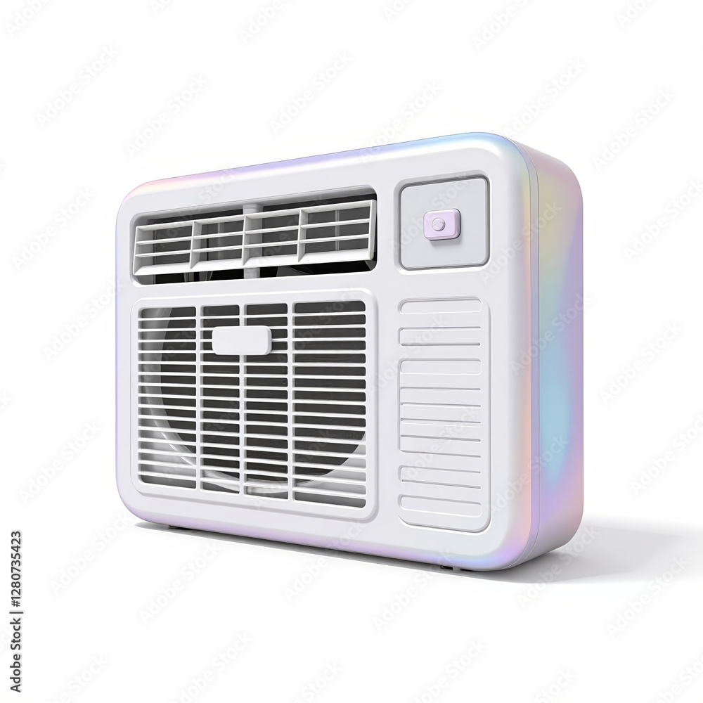 Air conditioning unit with modern design on white background Air conditioning unit with modern design on white background