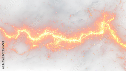a dark sky with a bunch of orange and yellow lightnings