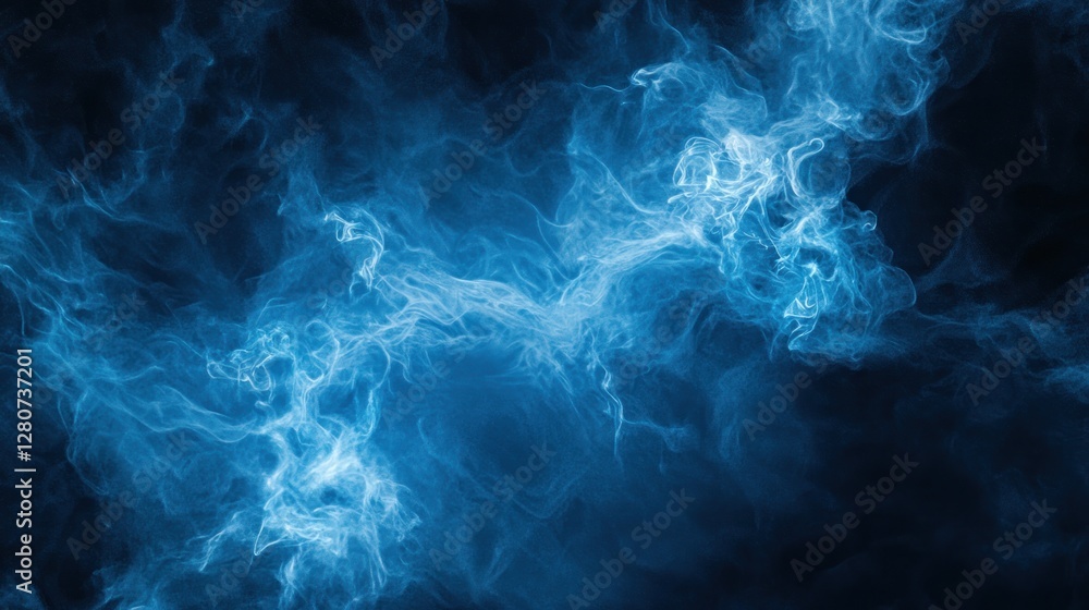 Obraz premium Abstract Blue Smoke Design