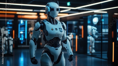 Wallpaper Mural robot designed to support professional athletes by tracking biometrics and optimizing recovery routines based on individual needs. Torontodigital.ca