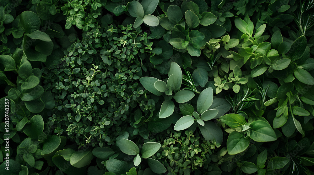 background of fresh herbs like rosemary, thyme, and oregano arranged in a cluster background of fresh herbs like rosemary, thyme, and oregano arranged in a cluster