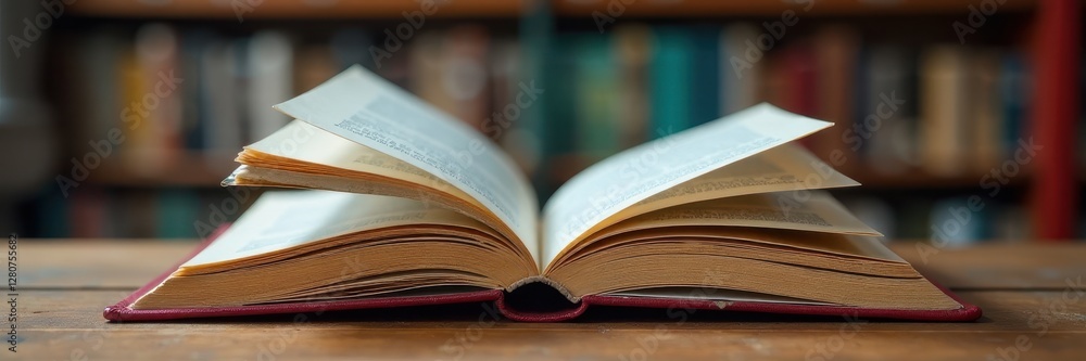 Obraz premium Vibrant book stack, open book on top Knowledge, education , vertical, variety