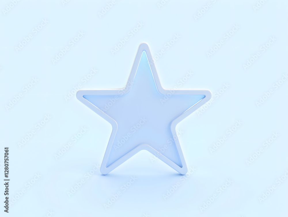 Blue stars isolated on solid color background, 3D rendering Blue stars isolated on solid color background, 3D rendering