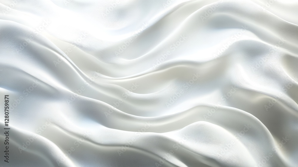 Obraz premium Soft White Wave Abstract Background 2
