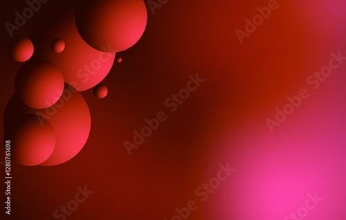 abstract background with red bubbles