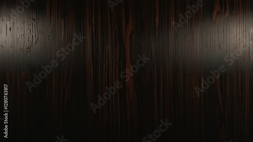 Dark Ebony Textured Wood Background with Glossy Finish – High-Resolution Natural Pattern