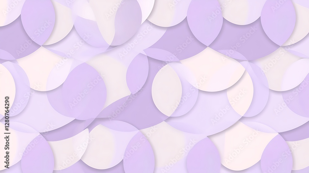 Abstract Lavender and White Circle Pattern Design
