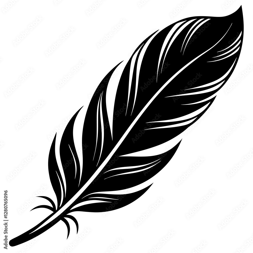 Download Feather Silhouette Vector – High-Quality. Download Feather Silhouette Vector – High-Quality.
