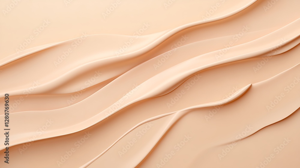 Swirling Beige Cream Foundation Texture Background Swirling Beige Cream Foundation Texture Background