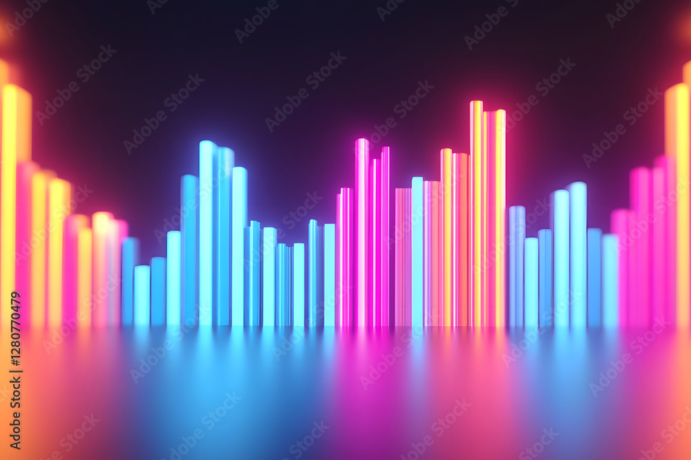 Data technology background, music sound wave abstract background concept illustration Data technology background, music sound wave abstract background concept illustration