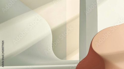 A minimalist, modern geometric background featuring subtle polygonal shapes in neutral tones, creating a calming and clean design with a contemporary theme.
