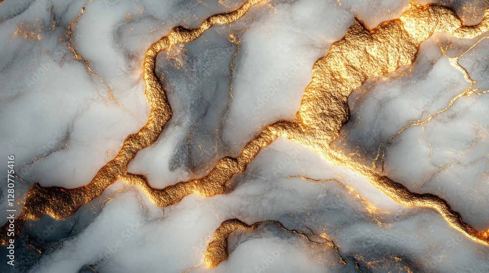 Gold veins in white marble background texture Gold veins in white marble background texture