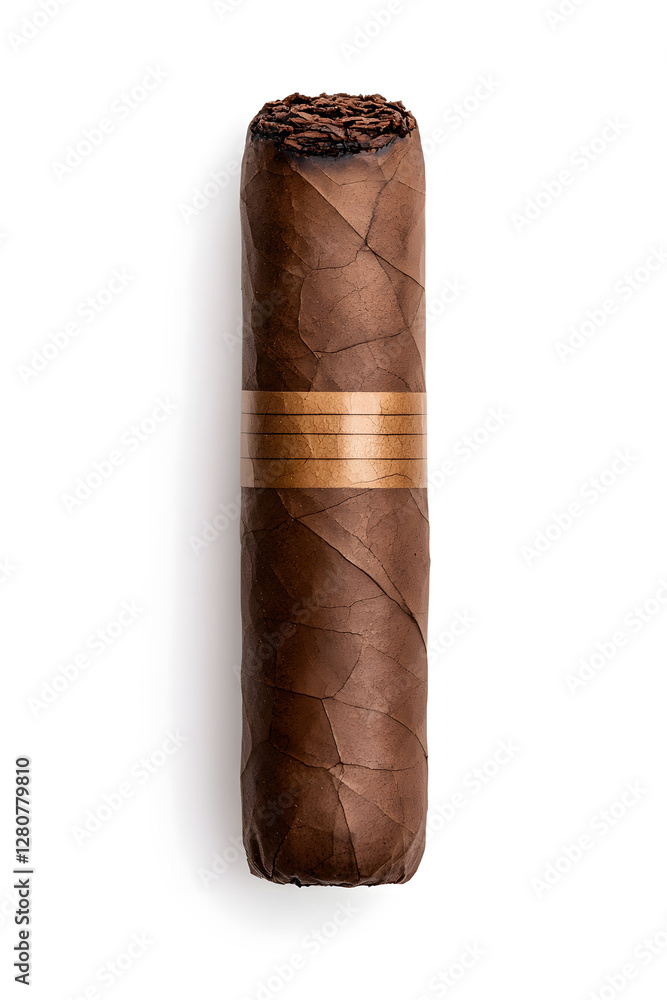 Brown cigar isolated on white background Brown cigar isolated on white background