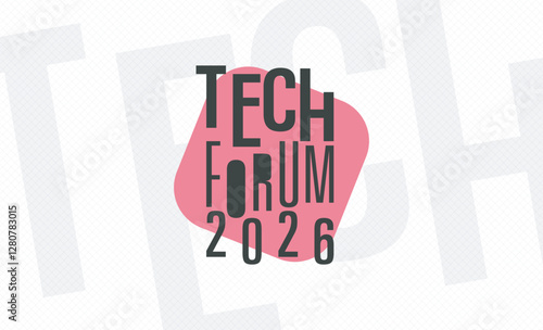 logotype abstract graphic EPS vector design of annual event summit and title made for Technology forum theme