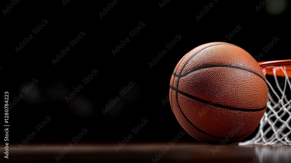 Basketball Game  Court  Ball  Hoop  Sport  Action  Closeup  Competition  Victory  Success