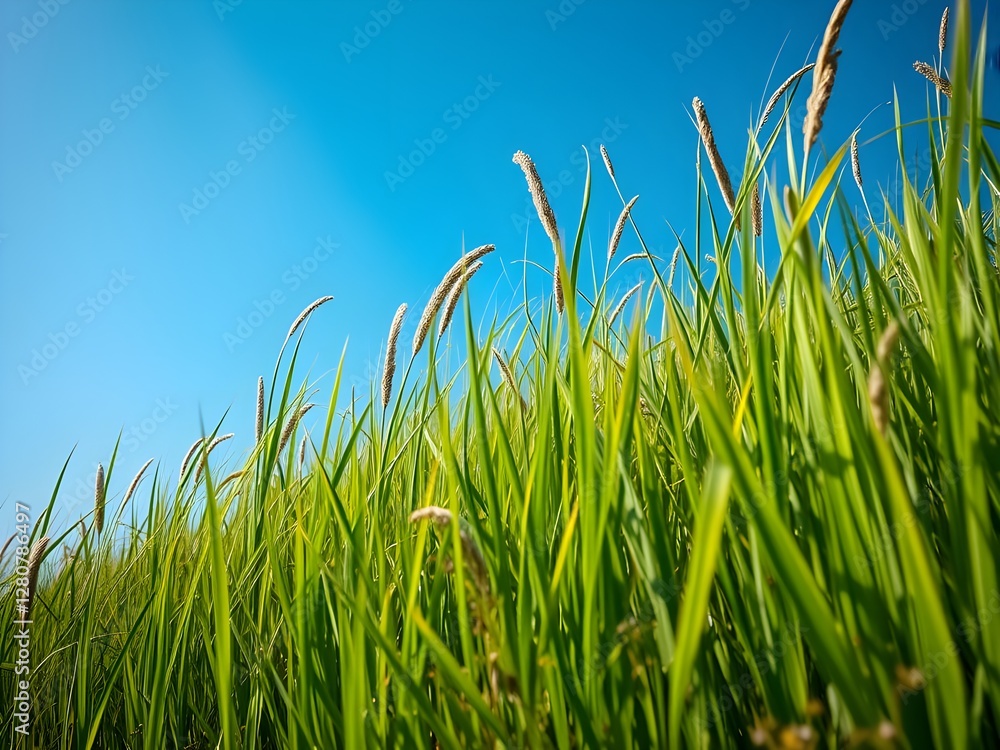 Fototapeta premium Grass and Sky background