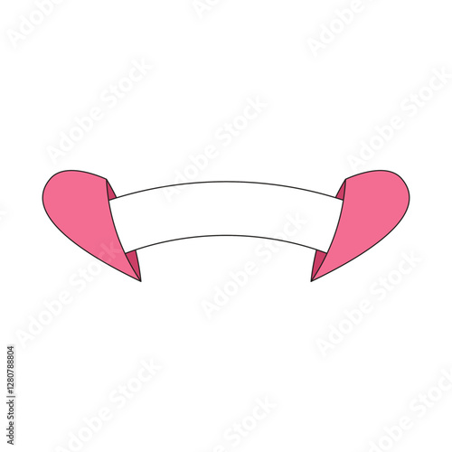 place for text. A heart divided into two parts and inside there is a piece of paper with a message or prediction