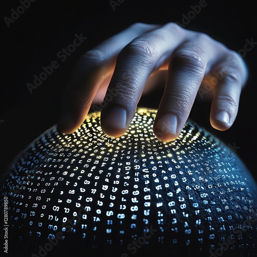 World Braille Day Hand exploring textured sensory book page