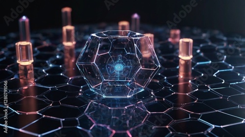 Concept of artificial intelligence, futuristic technology and machine learning