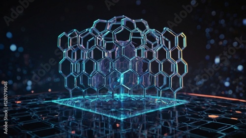 Concept of artificial intelligence, futuristic technology and machine learning