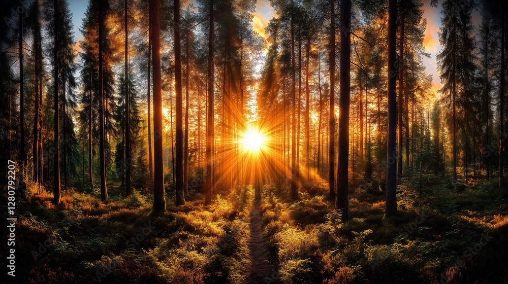 Fototapeta premium Mixed Perspectives Forest Dawn
