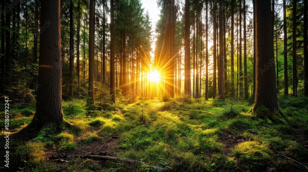 Obraz premium Mixed Perspectives Forest Dawn