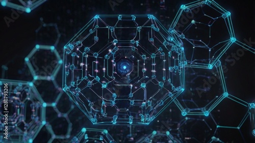 Concept of artificial intelligence, futuristic technology and machine learning