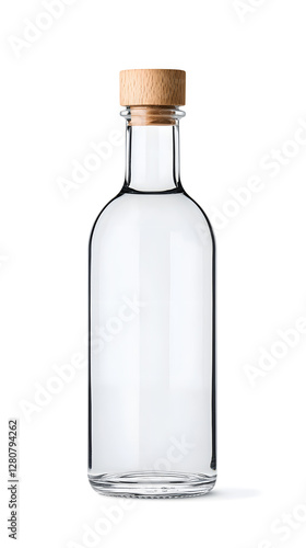 Wallpaper Mural Glass clear bottle of water mock up, packaging template, isolated on white background Torontodigital.ca