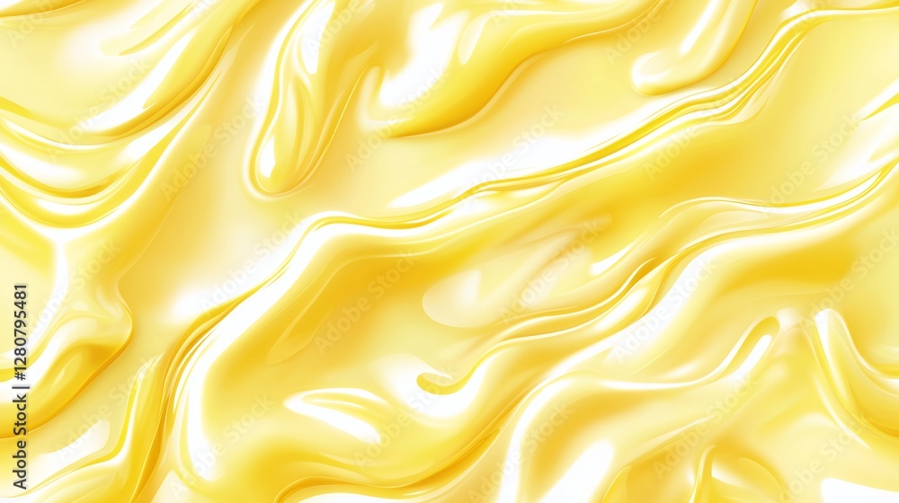 Obraz premium Abstract Liquid Texture, Yellow