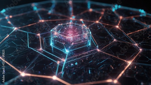 Concept of artificial intelligence, futuristic technology and machine learning