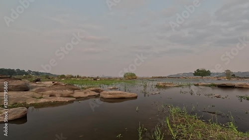 Congo River near Brazzaville. Democratic republic Congo.