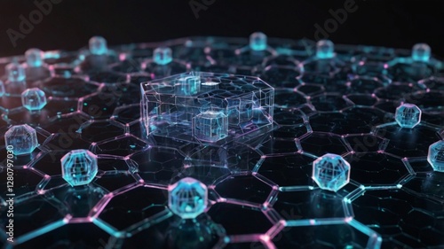 Concept of artificial intelligence, futuristic technology and machine learning