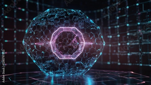 Concept of artificial intelligence, futuristic technology and machine learning