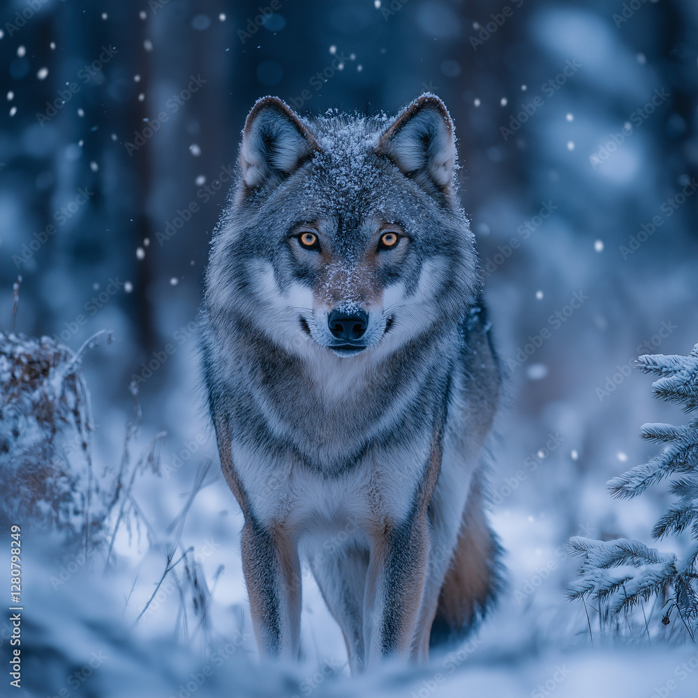 wolf in the snow wolf in the snow