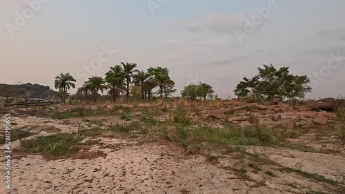 Congo River near Brazzaville. Democratic republic Congo.
