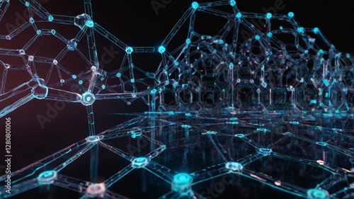 Concept of artificial intelligence, futuristic technology and machine learning