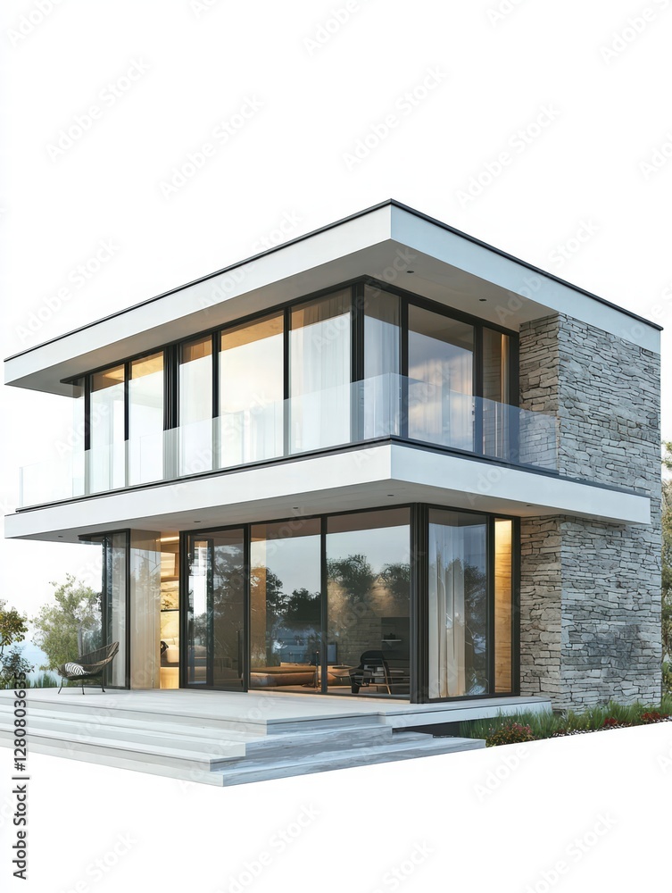 Modern Architectural Marvel: A stunning contemporary house with expansive glass walls and a sleek, minimalist design. This image showcases the elegance of modern architecture. Modern Architectural Marvel: A stunning contemporary house with expansive glass walls and a sleek, minimalist design. This image showcases the elegance of modern architecture.