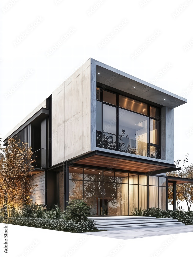 Modern Minimalist Villa: A stunning architectural rendering of a modern villa with clean lines, expansive glass windows, and a minimalist design, showcasing the epitome of contemporary elegance. Modern Minimalist Villa: A stunning architectural rendering of a modern villa with clean lines, expansive glass windows, and a minimalist design, showcasing the epitome of contemporary elegance.