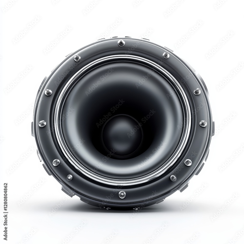 A high-quality music speaker, isolated on a white background, with a clean cut-out design, showcasing modern audio technology and sleek design. A high-quality music speaker, isolated on a white background, with a clean cut-out design, showcasing modern audio technology and sleek design.