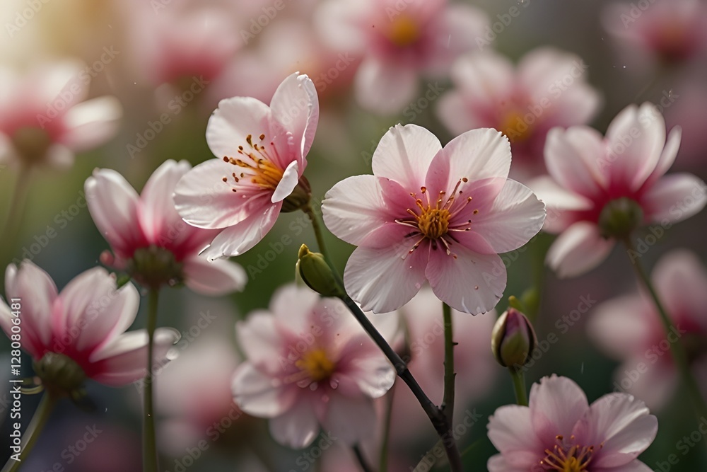 Fototapeta premium pink and white flowers