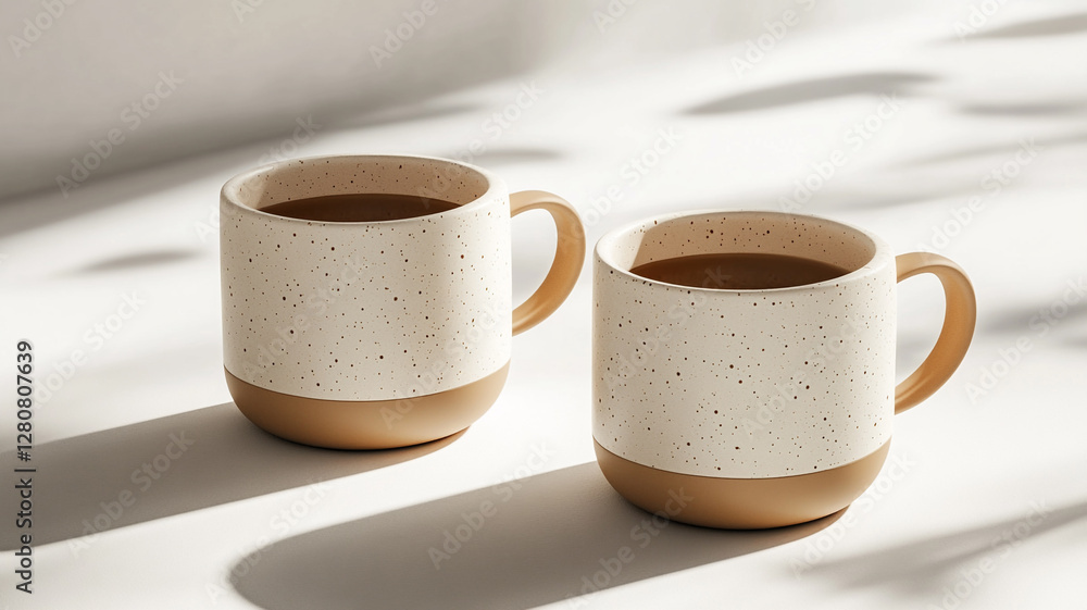 coffee mugs mockup on a light grey background coffee mugs mockup on a light grey background