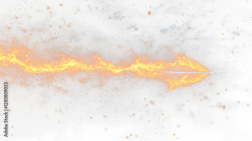 a fire arrow with a black background