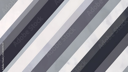 Abstract Diagonal Stripes Grey Scale Pattern